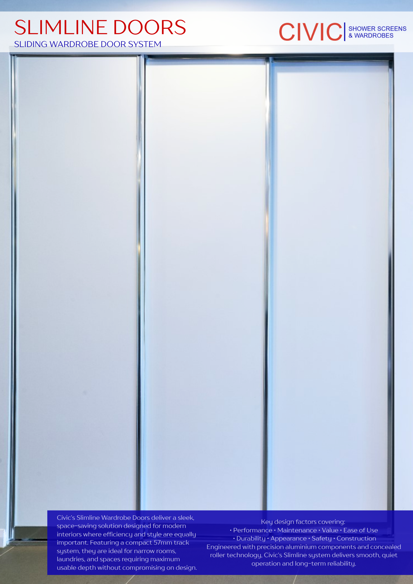  SLIMLINE: SLIDING WARDROBE DOORS BROCHURE